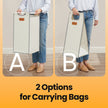 4-Compartment Laundry Sorter – Fabric – Dove Grey and White – Rolling Cart with Removable Bags