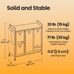 Laundry Sorter Cart – Fabric – Camel Brown and Cream White – 4 Compartments with Removable Bags