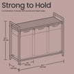 3-Section Laundry Sorter – Metal Frame – Black and Grey – Removable Bags and Shelf