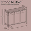 Laundry Sorter – Metal Frame – Rustic Brown and Black – 4 Removable Bags with Shelf