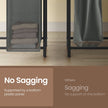 Laundry Sorter – Metal Frame – Rustic Brown and Black – 4 Removable Bags, 40L Capacity