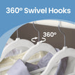 Velvet Hangers – Velvet – Black – Set of 50 with Rose Gold Swivel Hook and Non-Slip Design