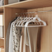 Velvet Hangers – Velvet – Cloud White – Set of 50 with Rose Gold Swivel Hook and Non-Slip Design