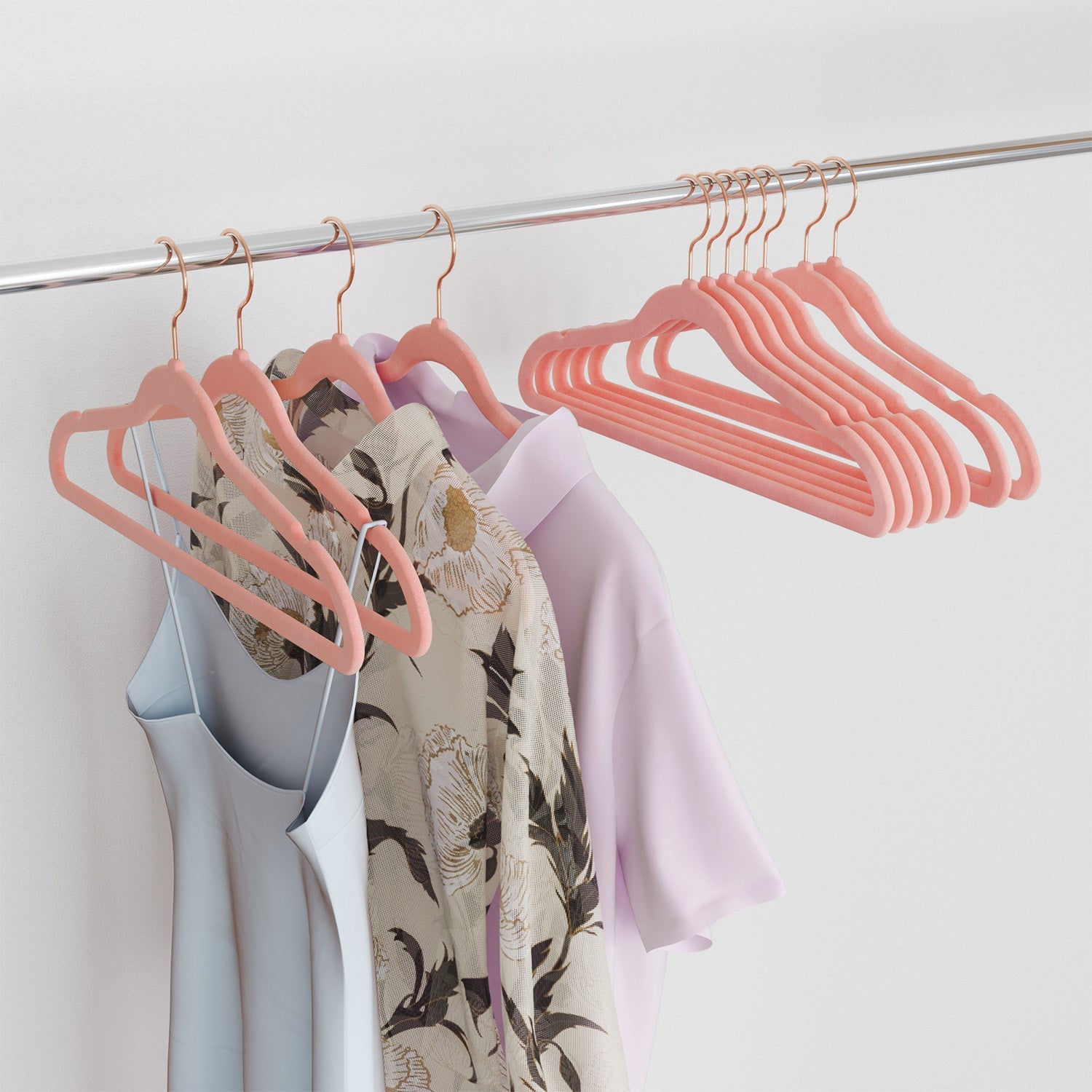 Velvet Hangers – Velvet – Pink – 360° Swivel Hooks – Non-Slip Design – 20 Pack