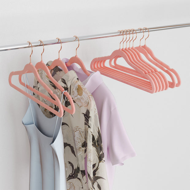 Velvet Hangers – Velvet – Pink – 360° Swivel Hooks – Non-Slip Design – 20 Pack