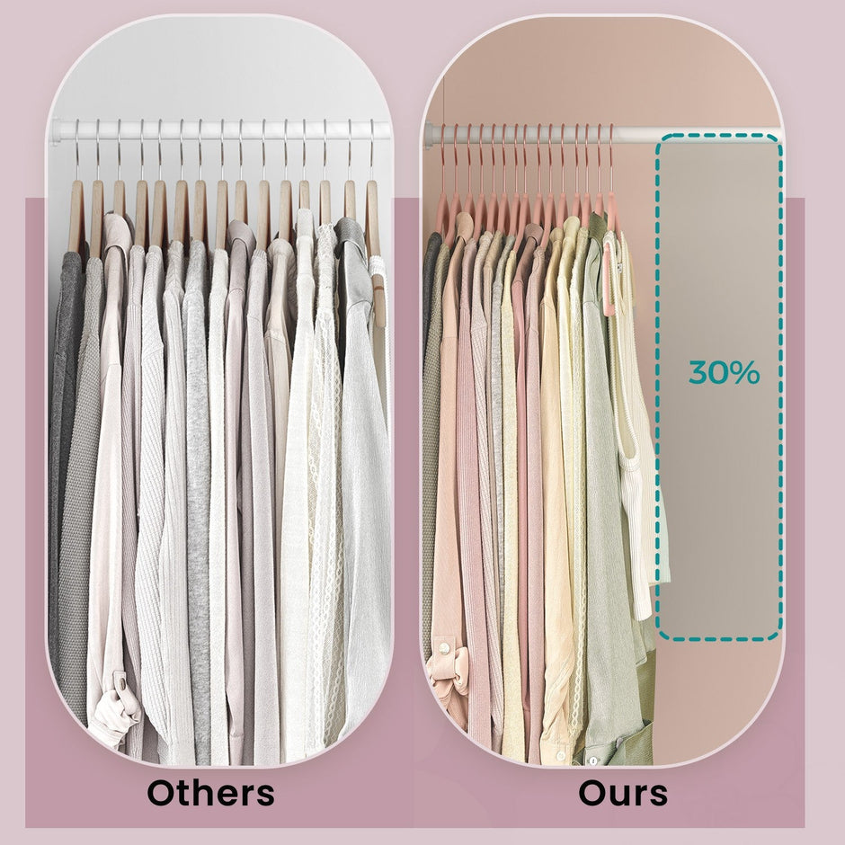 Velvet Hangers – Velvet – Pink – 360° Swivel Hooks – Non-Slip Design – 20 Pack