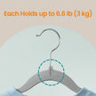 Baby Hangers – Velvet – Light Pink – Non-Slip, Rose Gold Hooks – 30 Pack, 30 x 20.5 cm