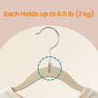 Baby Hangers – Velvet – Light Pink – Non-Slip with Rose Gold Hooks – Pack of 50
