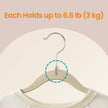Baby Hangers – Velvet – Light Pink – Non-Slip, Rose Gold Hooks – 30 Pack, 30 x 20.5 cm