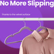 Velvet Hangers – Velvet – Ink Black – Non-Slip with Shoulder Notches and Pants Bar, 360° Swivel Hook, 50 Pack