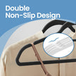 Velvet Hangers – Black – Set of 20 – Ultra Thin Space Saving with Rose Gold 360 Degree Swivel Hook