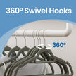 Velvet Hangers – Black – Set of 20 – Ultra Thin Space Saving with Rose Gold 360 Degree Swivel Hook