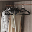 Velvet Hangers – Velvet – Light Pink – Non-Slip, Space-Saving Design, Set of 30