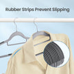 Set of 50 Heavy-Duty Plastic Clothes Hangers – Light and Dark Grey – Slim Non-Slip Design with 360° Swivel