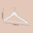 Set of 30 Clothes Hangers – Solid Birch Wood – Natural Beige – Space Saving Design with 360° Swivel Hooks
