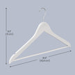 Set of 20 Solid Birch Wood Clothes Hangers – Natural Beige – 360° Swivel Hooks