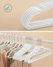 Velvet Coat Hangers – Velvet – Black – Space Saving, Non-Slip with Tie Organizer and 360 Degree Swivel Hook, 50-Pack