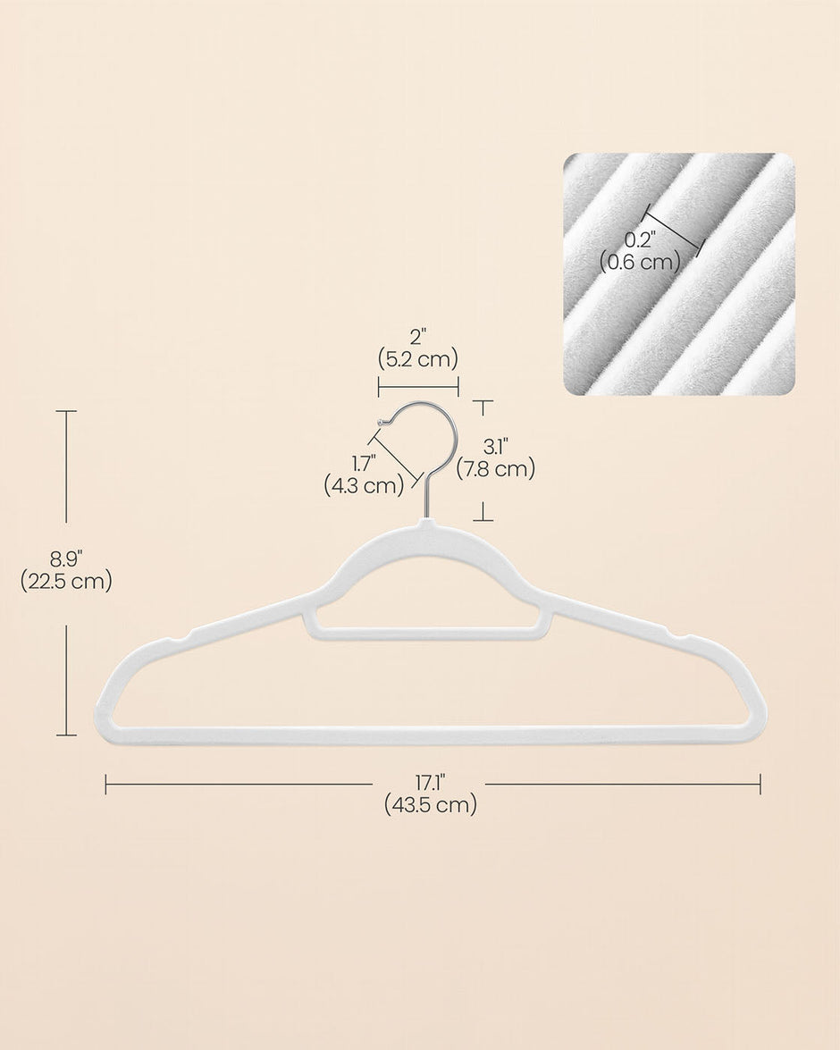 Velvet Coat Hangers – Velvet – Black – Space Saving, Non-Slip with Tie Organizer and 360 Degree Swivel Hook, 50-Pack