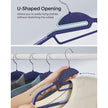 Set of 20 Plastic Hangers – Plastic – Dark Blue Ash and Light Blue Ash – Thin Space Saving Non-Slip Design