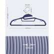 Set of 20 Plastic Hangers – Plastic – Dark Blue Ash and Light Blue Ash – Thin Space Saving Non-Slip Design