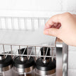 Spice Rack Organizer – Metal – Silver – 2-Tier with Anti-Slip Feet and Plastic Shelf Liner