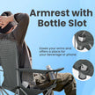 Set of 2 Folding Heavy-Duty Camping Chairs – Metal Frame – Slate Gray – Includes Cup Holder