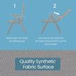Folding Outdoor Chair – Fabric – Grey – 8-Angle Reclining Back, Max. Capacity 150 kg