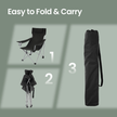 Folding Camping Chair – Metal Frame – Black – with Armrests, Headrest, and Cup Holder