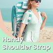 Folding Camping Chair – Fabric – Green and White – Adjustable Backrest with Headrest and Side Pockets