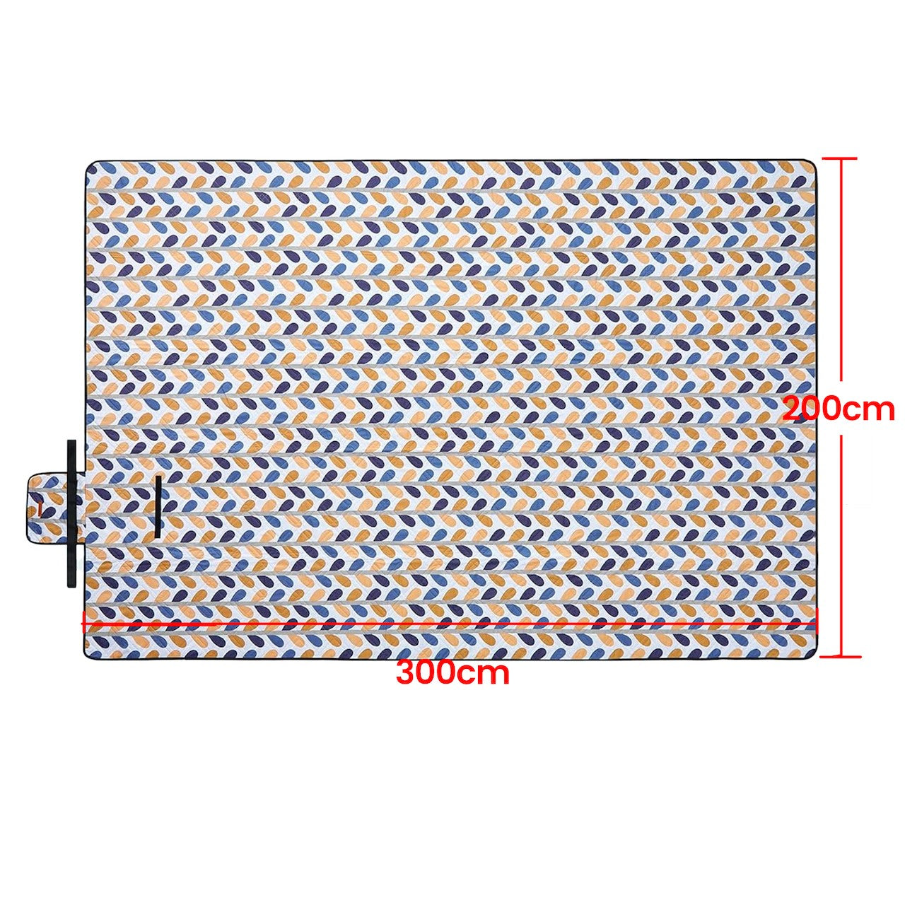 Large Picnic Blanket – Waterproof Fabric – Leaf Pattern – Machine Washable and Foldable