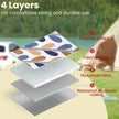 Large Picnic Blanket – Waterproof Fabric – Leaf Pattern – Machine Washable and Foldable