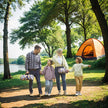 Large Picnic Blanket – Waterproof Fabric – Leaf Pattern – Machine Washable and Foldable