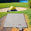 Picnic Blanket – Waterproof – Khaki with Leaf Pattern – Includes 4 Ground Pegs, Machine Washable, Large Size 200 x 200 cm