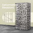 Gabion Basket – Metal – Silver – Garden Fence Wall Partition, 100 x 50 x 30 cm