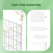 Metal Gabion Cage Basket – Galvanized Steel – 100 x 80 x 30 cm – 5 x 10 cm Mesh Size
