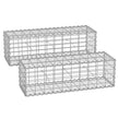 Gabion Cage – Galvanized Metal – Silver – 100 x 30 x 30 cm with 10 x 5 cm Mesh