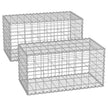 Metal Gabion Cage – Steel – Silver – 100 x 50 x 50 cm with 5 x 10 cm Mesh for Garden Use