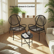 Garden Furniture Set – Metal – Ink Black – Includes 2 Acapulco Chairs and Side Table