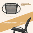 Garden Furniture Set – Metal – Ink Black – Includes 2 Acapulco Chairs and Side Table