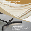 Double Hammock with Stand – Fabric – Black and Beige – 529 lb Load Capacity