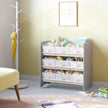 Toy Organiser – Non-Woven Fabric – Cloud White – Spacious Design with 9 Storage Boxes