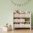 Toy Organiser – Non-Woven Fabric – Cloud White – Spacious Design with 9 Storage Boxes