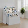 Toy Storage Rack – Wood – Multicolor – 3 Shelves with Wheels for Children's Room and Playroom