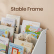Toy Storage Rack – Wood – Multicolor – 3 Shelves with Wheels for Children's Room and Playroom