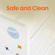Toy Organiser – Non-Woven Fabric – Cloud White with Pattern – Spacious Design with 9 Storage Boxes
