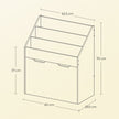 Toy Storage Rack – Wood – White – 3 Shelves with Removable Storage Box and Wheels