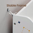 Toy Storage Rack – Wood – White – 3 Shelves with Removable Storage Box and Wheels