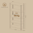 5-Tier Storage Shelving Unit – Metal – Brown and Black – Adjustable Shelves, Industrial Design, 650 kg Capacity