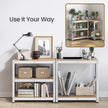 5-Tier Shelving Unit – Metal – Silver/Greige and Black/Rustic Brown – Adjustable Shelves, 650 kg Capacity