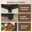 5-Tier Storage Shelf – Wood and Metal – Rustic Brown and Black – Adjustable and Heavy Duty